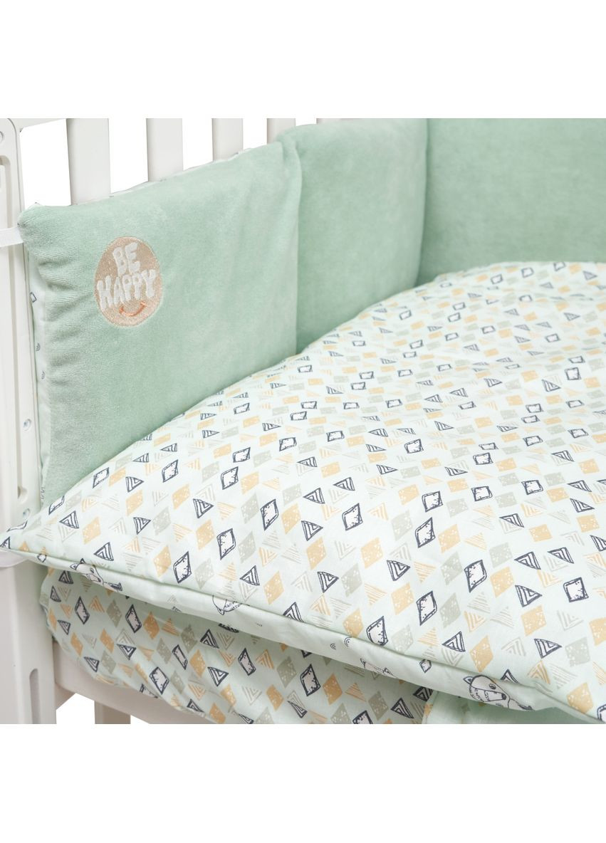 Постільний комплект Be Happy з пледом, 8 елементів, м'ятний () Twins 4078-TBH-14 (361147479)