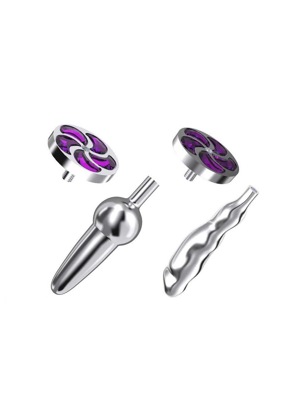 Анальна пробка з нержавіючої сталі з великим кристалом для чоловіків і жінок AS075 DUSEN 135*35*30 мм No Brand (307084750)