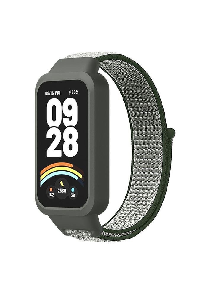 Ремінець для Xiaomi Mi Band 9 Active Nylon Dark Olive No Brand (362670502)
