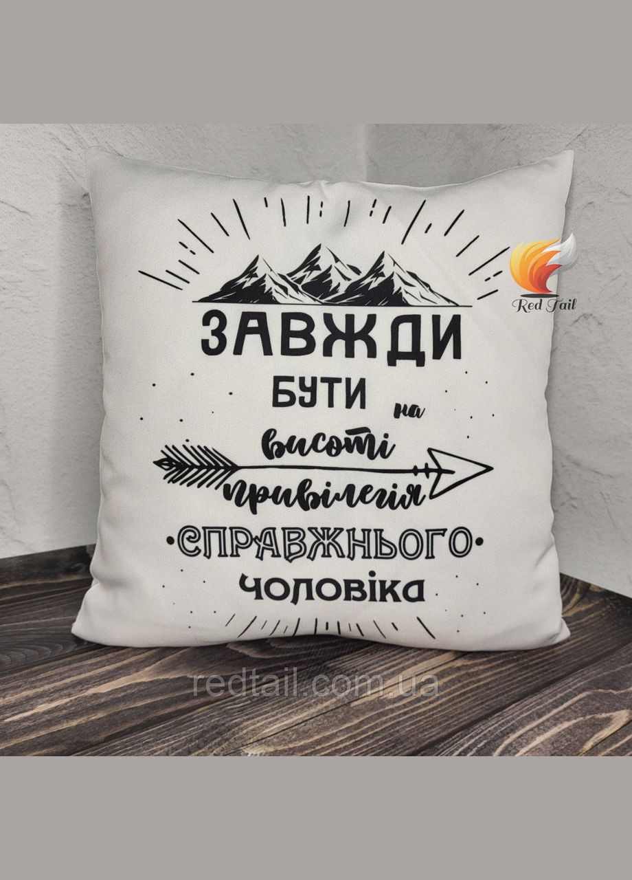 Подушка габардиновая с рисунком "Всегда быть на высоте" No Brand (328439117)