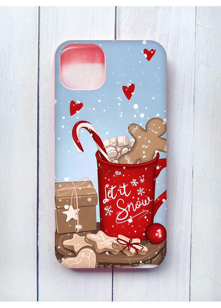 Матовый чехол на iPhone 15 Plus Розовый Какао с пряниками (принт 191) Creative (362965460)