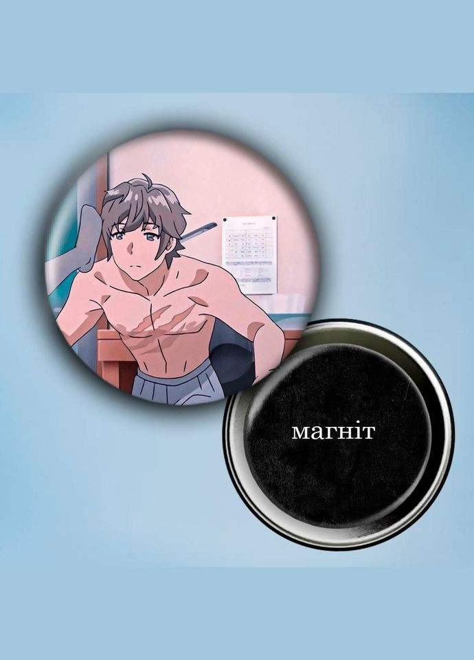 Фотомагнит (магнит на холодильник) Аниме Этот глупый свин не понимает мечту девочки заячика #0010 56 мм черный No Brand (309157173)