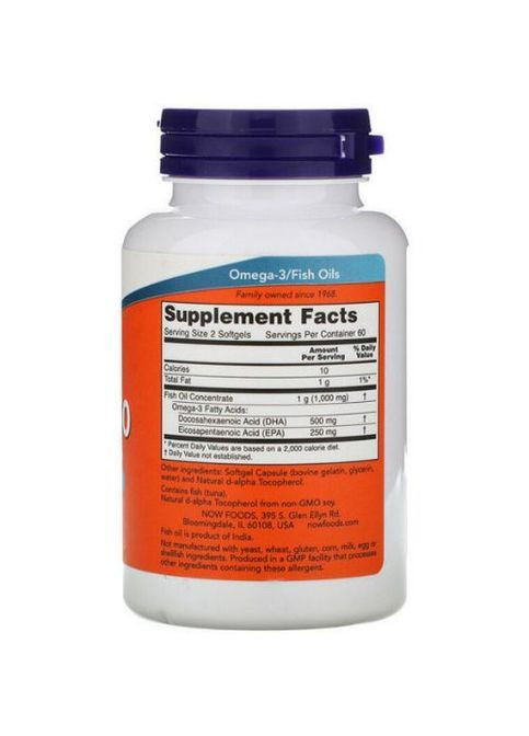 DHA-250/EPA-125 120 Softgels NOW-01610 Now Foods (362419047)