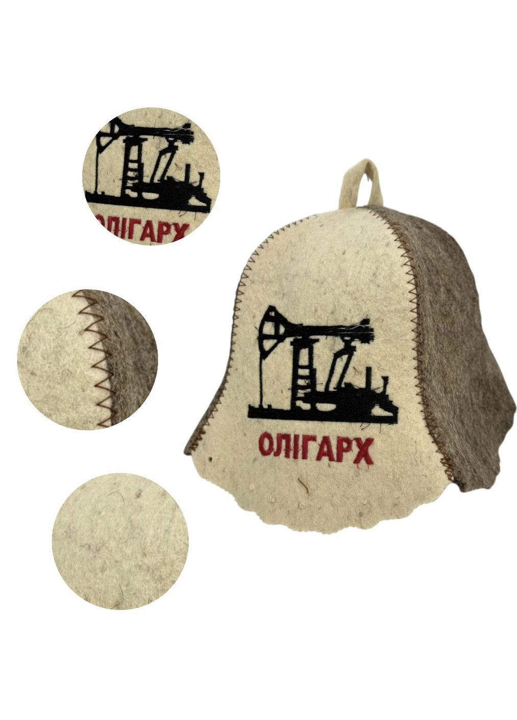 Шапки для лазні та сауни з натуральної вовни Оліграх вежа No Brand (371276273)