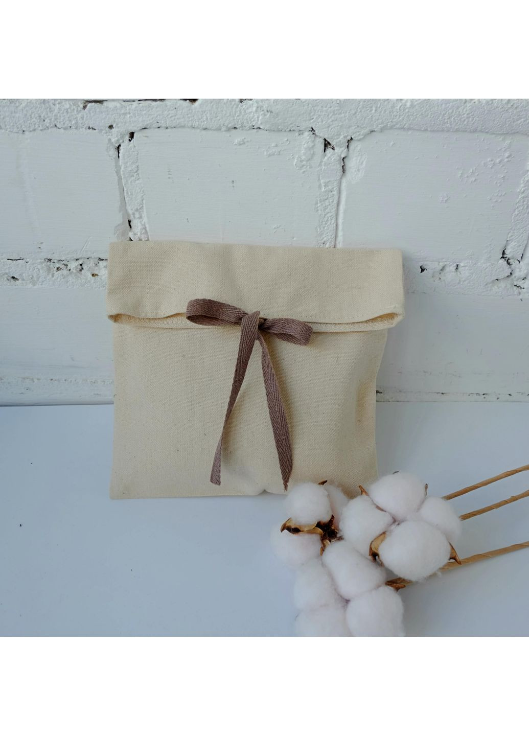 Подарочный мешок, текстильный мешочек для упаковки хранения коричневая лента No Brand (355471245)