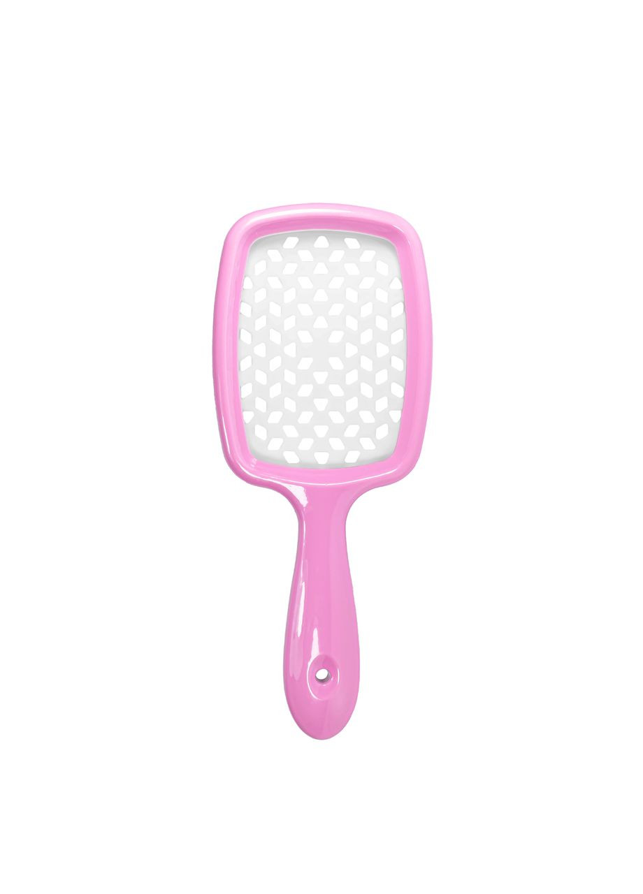 Щітка для волосся масажна продувна, рожева з білим No Brand (363267774)