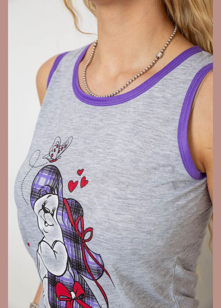 Сиреневая всесезон пижама женская с принтом Fashion