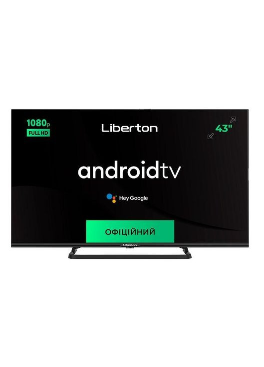 Телевізор із голосовим пультом 43 дюйми LTV43F01AT Android 11.0 Liberton (302452419)