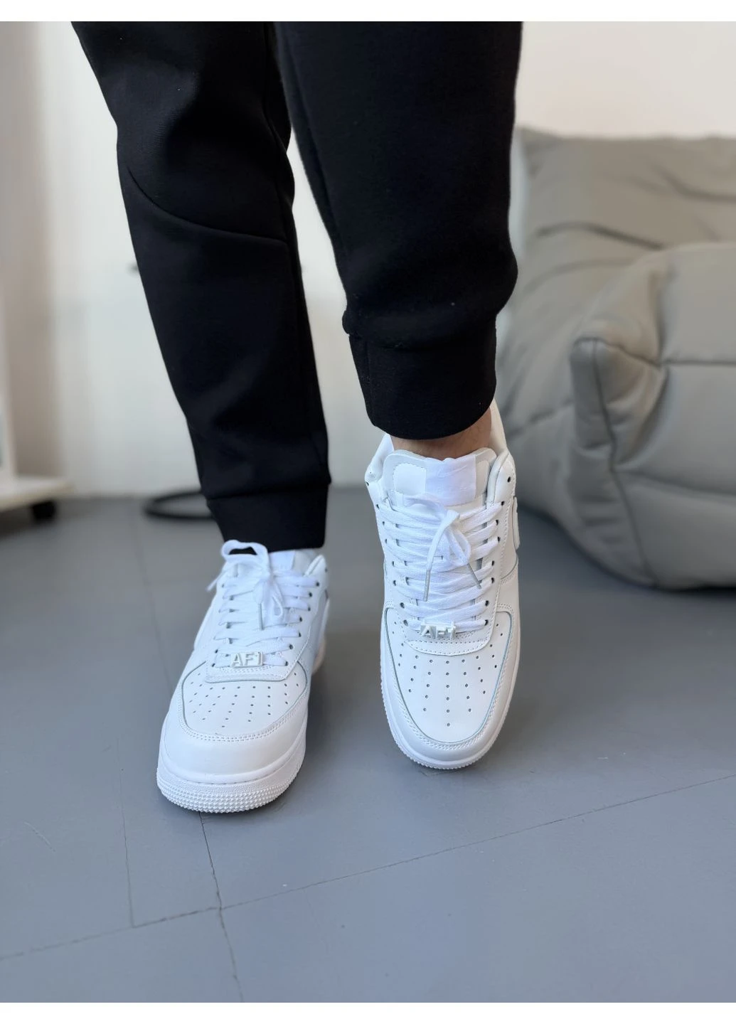 Белые летние кроссовки nike 1 low ambush white найк аир ретро No Brand