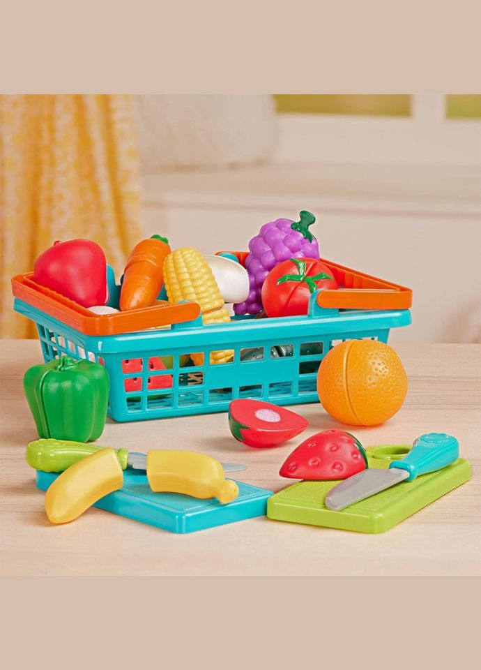 Игровой набор "Овощи-Фрукты на липучках" BT4743Z, 37 предметов Battat Lite (344447480)