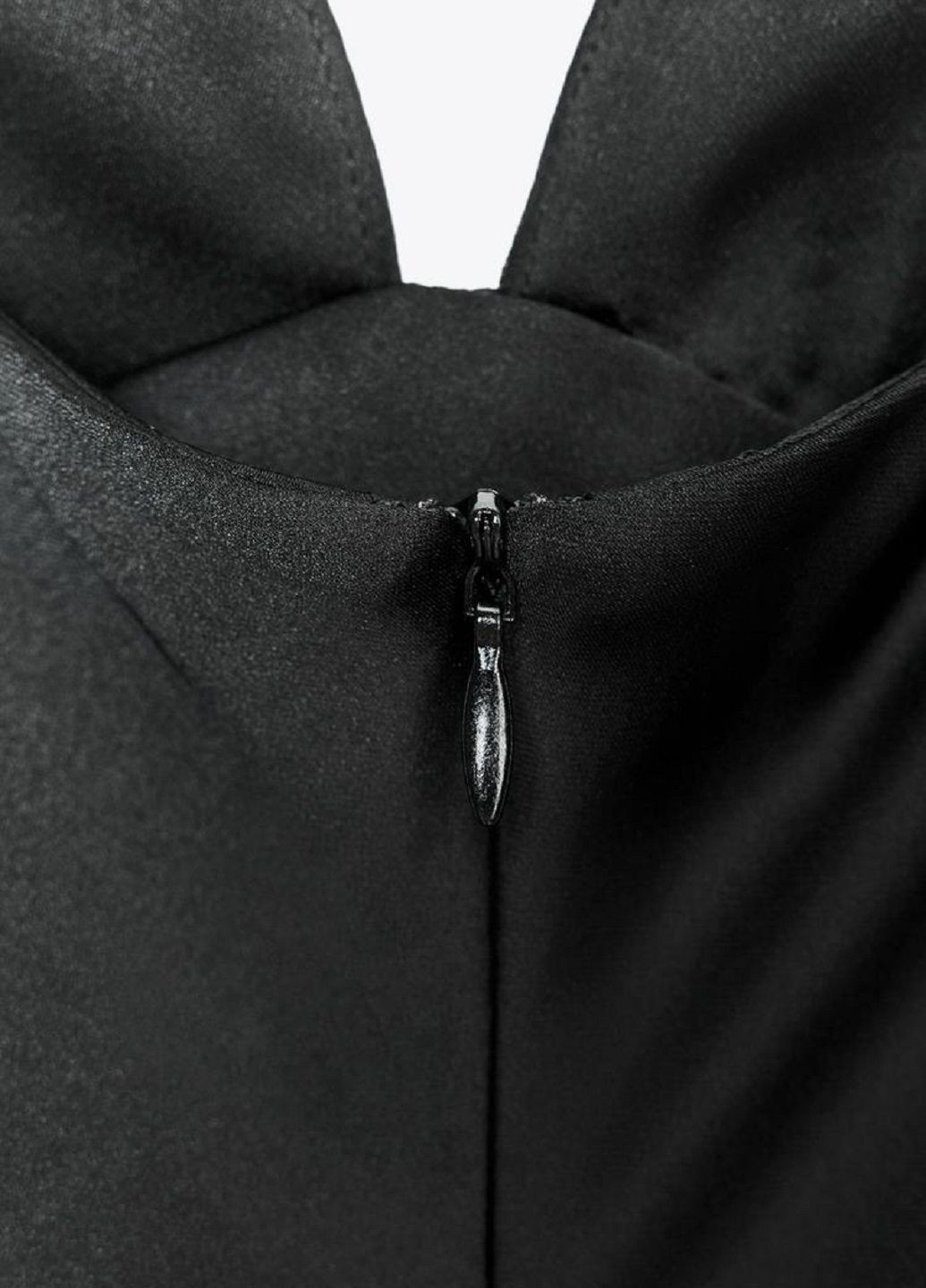 Черное вечернее платье Zara однотонное