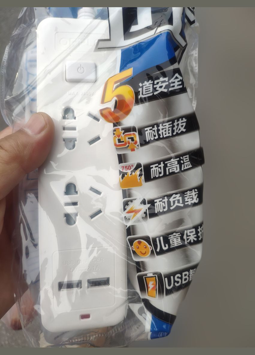 Удлинитель Xiaomi Power Strip (2 розетки + 2 USB) 1.8m White Opple (272157377)