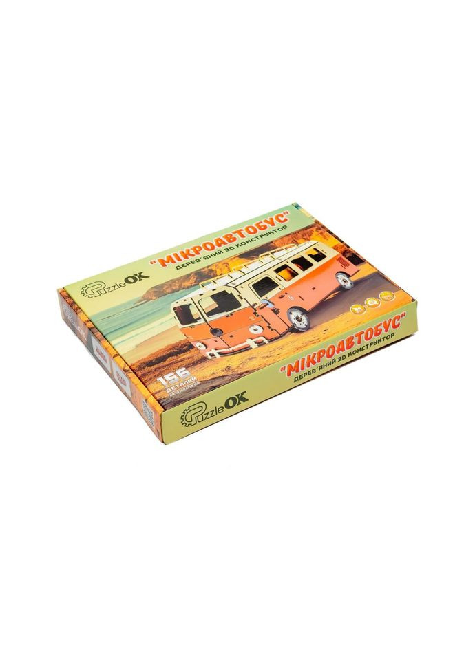 Деревянный 3D конструктор "Микроавтобус" Puz-00926, 156 деталей PuzzleOK (367964092)
