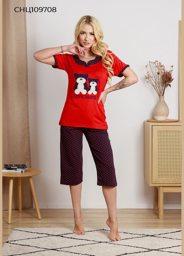 Прозрачный женский комплект футболка и капри. SNC