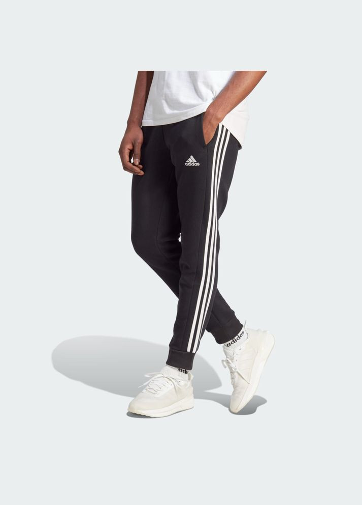 Чорний спортивний костюм essentials fleece 3-stripes adidas