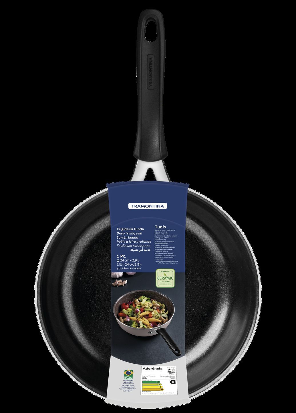Сковорода Tunis глубокая 24 см. (7067739) Tramontina (320827337)