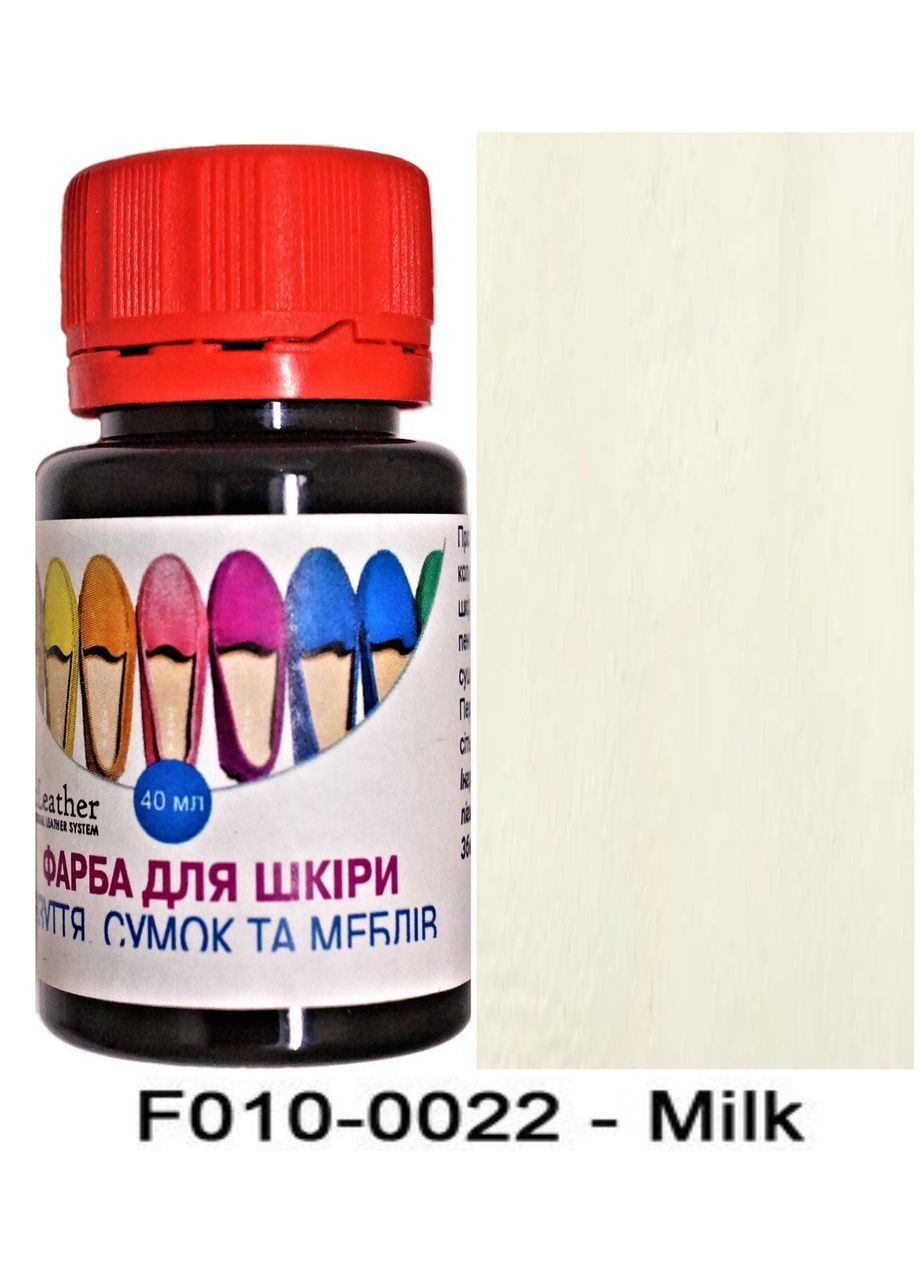 Фарба поліуретанова (водна) для шкіряних виробів 40 мл. Milk (Молочний) Dr.Leather (282311615)