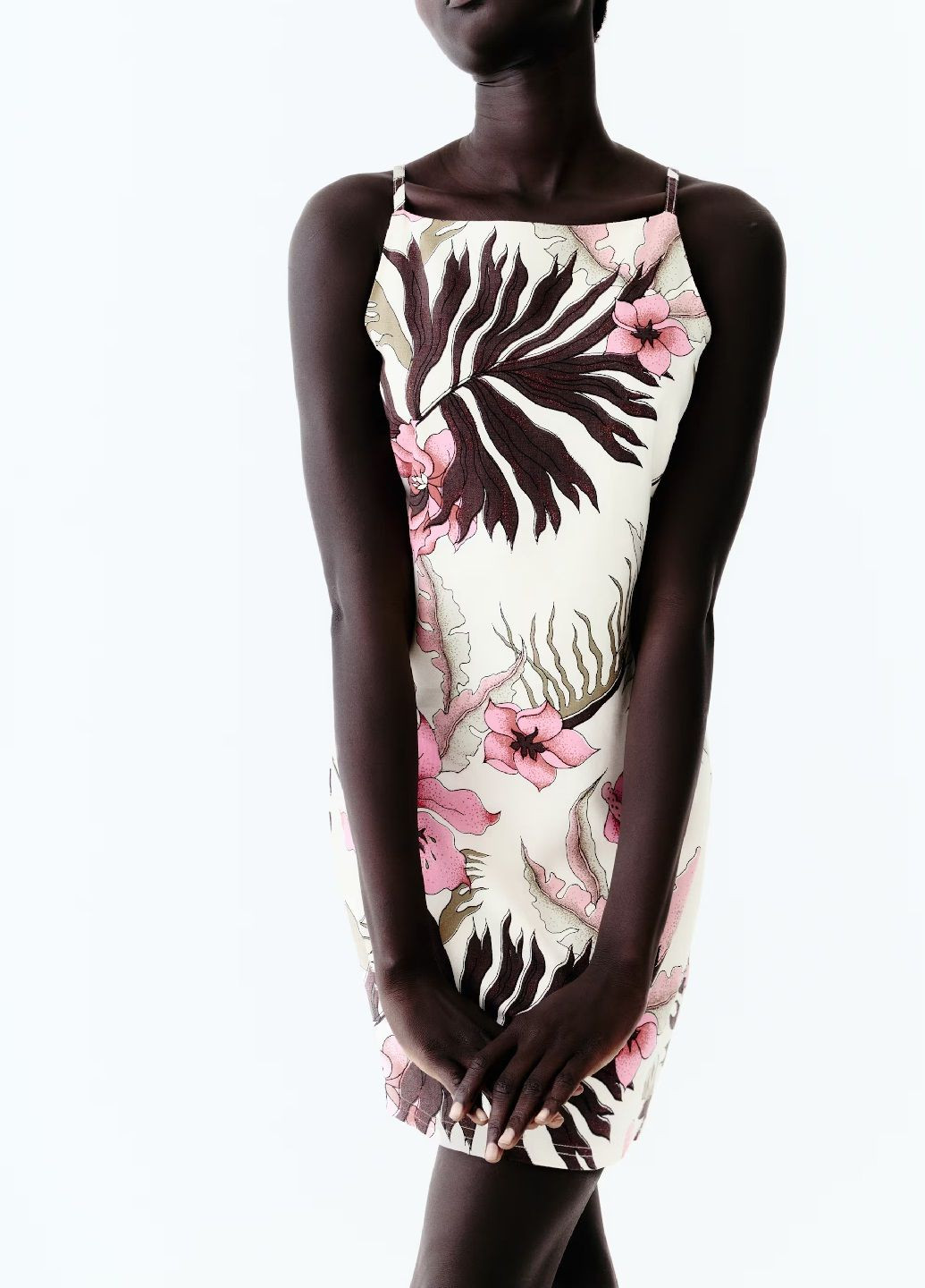 Білий кежуал сукня H&M з квітковим принтом