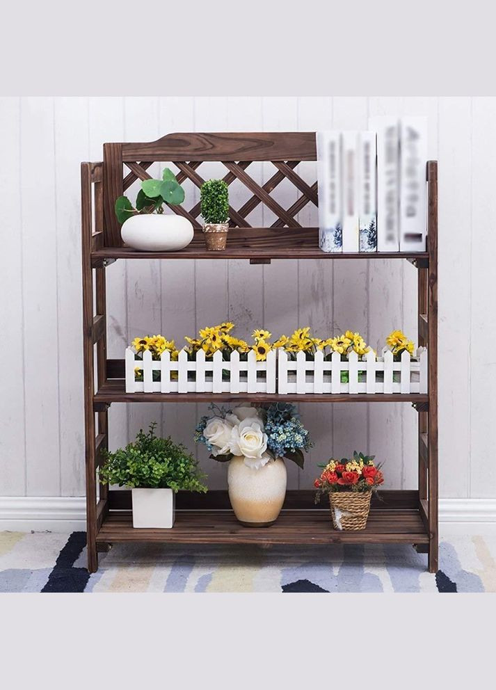 Підставка для квітів з дерева Картейра мокко (ЦСТ-004310) No Brand (328227302)