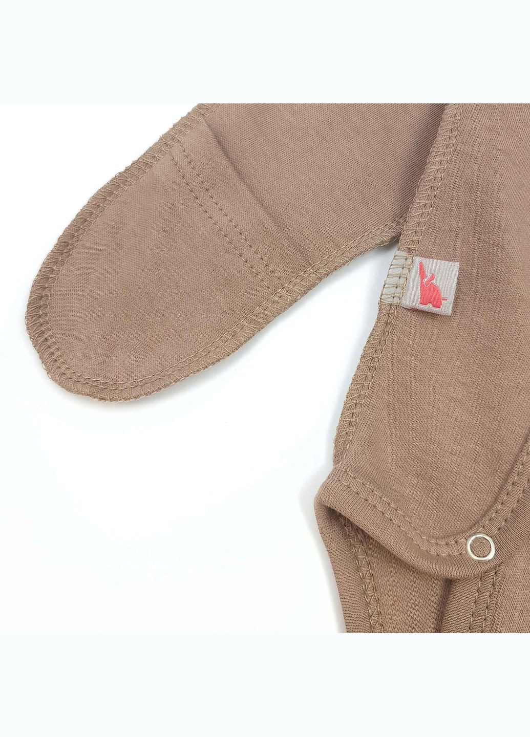 Однотонний бодік із зовнішніми швами для новонародженого Choco Tunes (315893544)