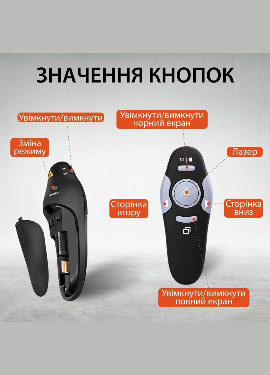 Пульт для презентацій USB указка клікер на 10 метрів UR147B Smartx (306849550)