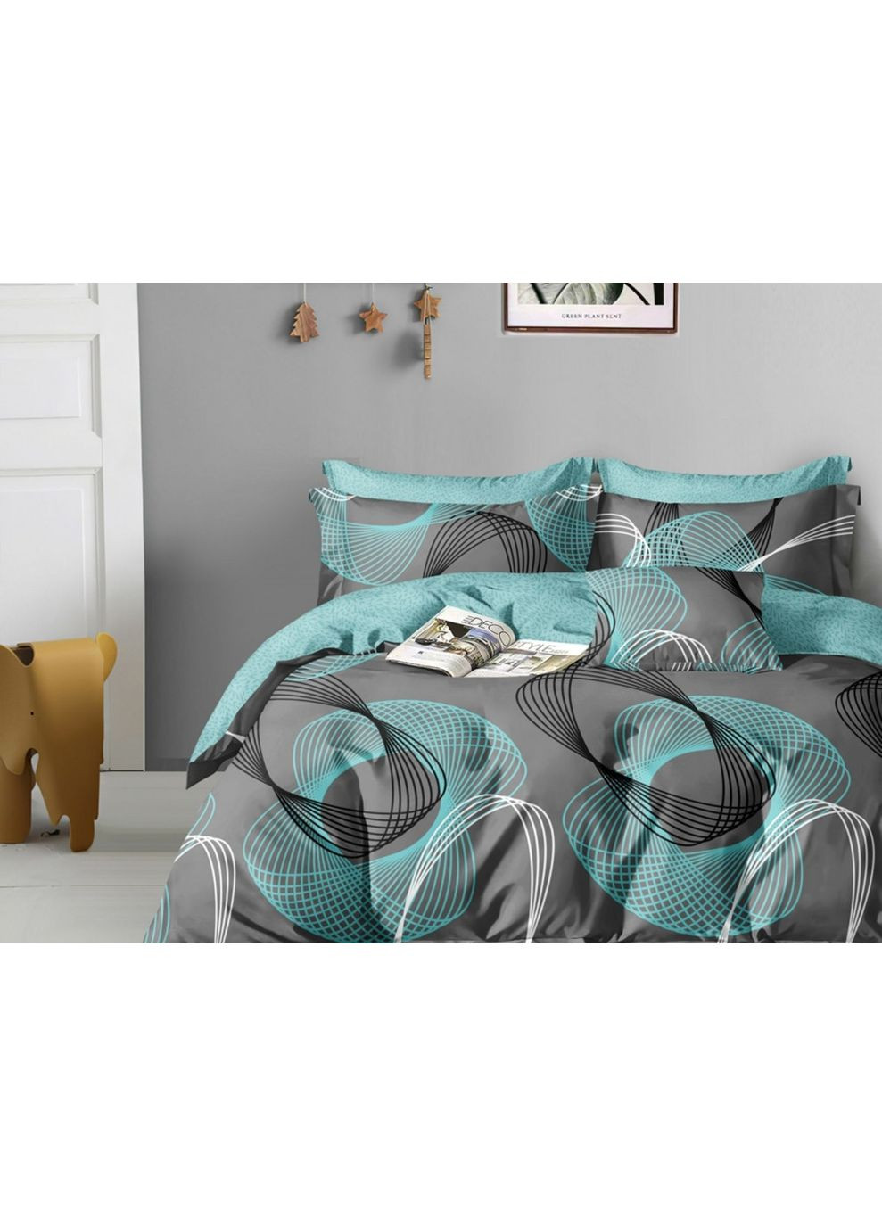 Постільна білизна Вихор, бязь Євро Комфорт-текстиль підковдра 200х220 - 1шт, простирадло 220х240 - 1шт, наволочки 70х70 - 2шт (354823154)