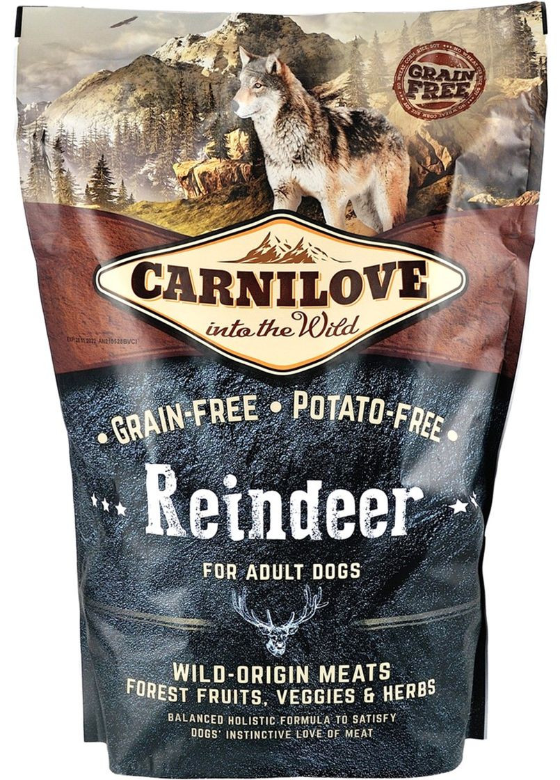 Сухой корм для взрослых собак всех пород Raindeer 1.5 кг (8595602508891) Carnilove (315868272)