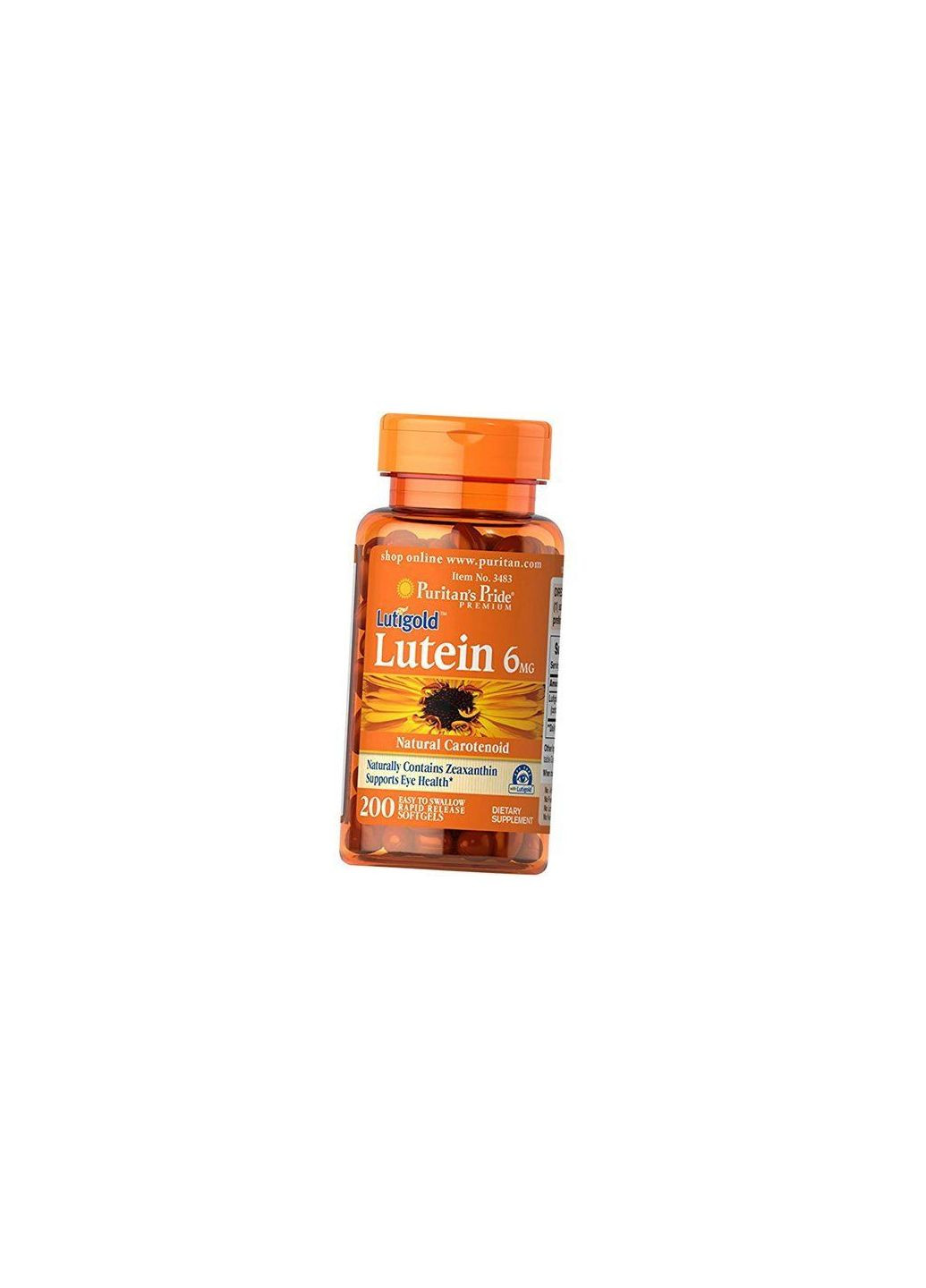 Лютеїн та Зеаксантин, Lutein 6 with Zeaxanthin, Puritan's Pride 100гелкапс (72367015) Puritans Pride (322725895)
