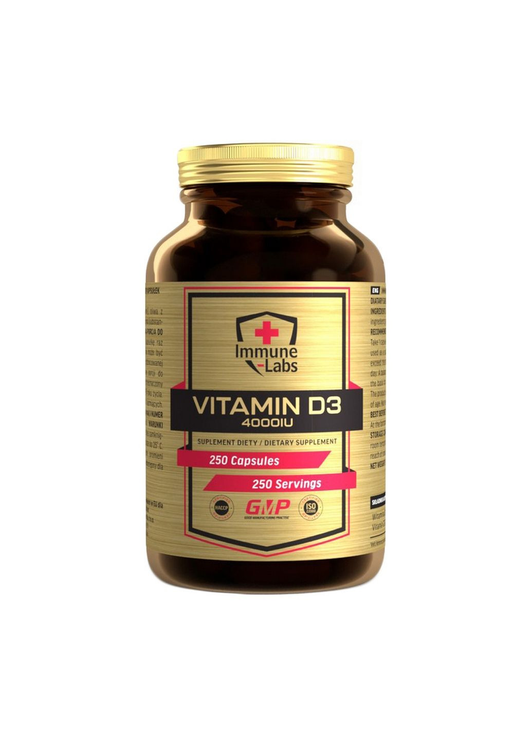 Вітаміни та мінерали Vitamin D3 4000 IU, 250 капсул Immune Labs (293483489)