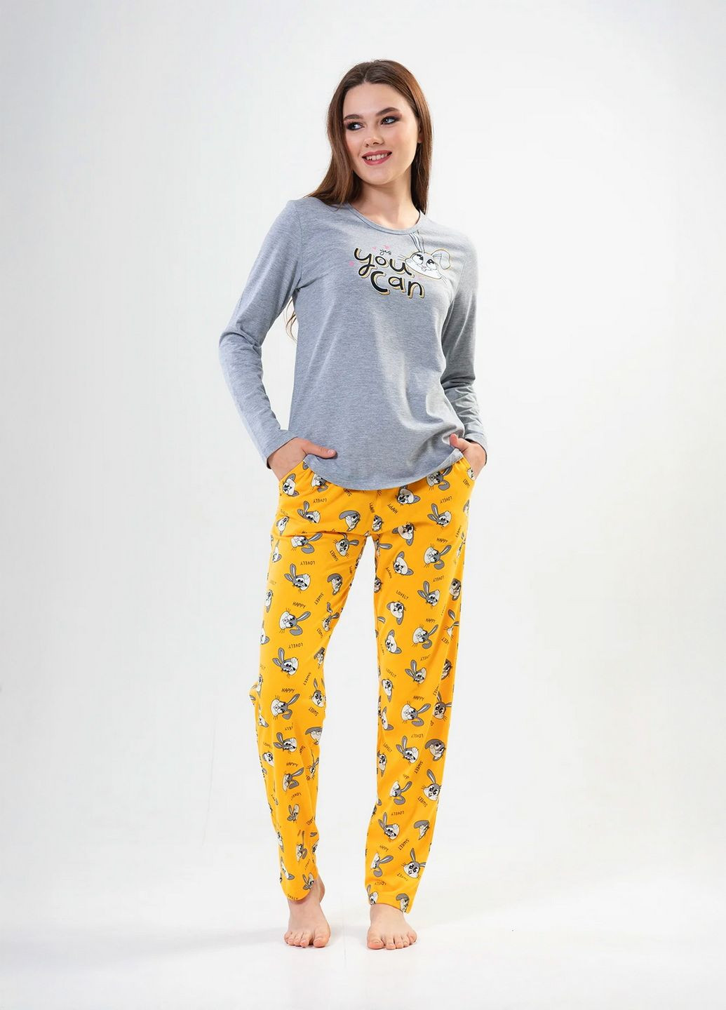 Сіра всесезон піжама жіноча Vienetta