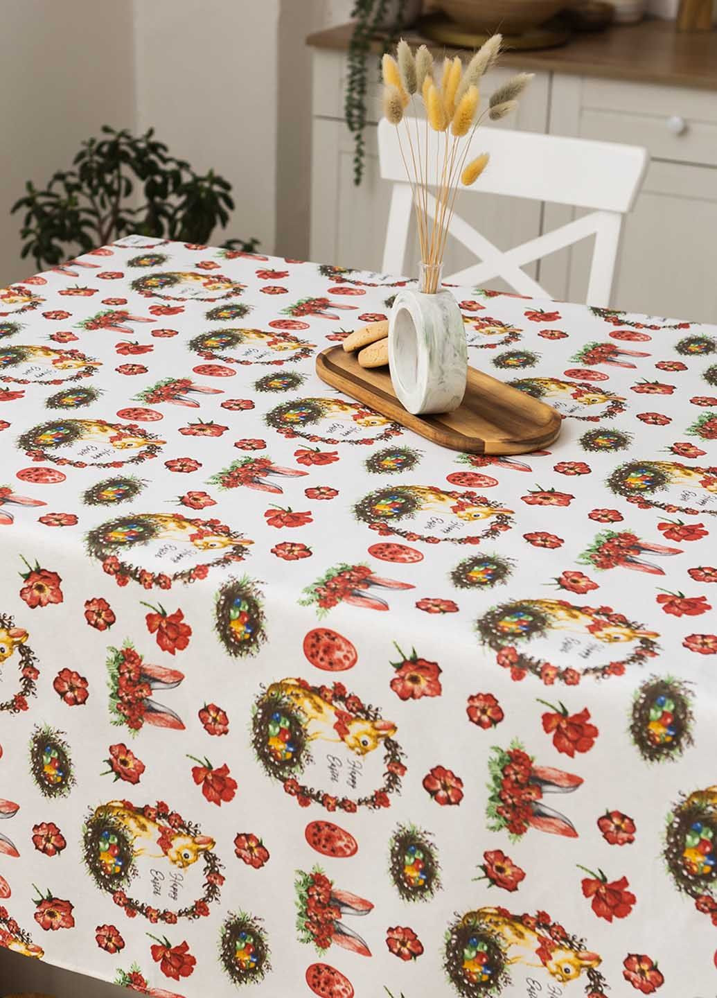 Скатерть с тефлоновым покрытием "Пасхальный кролик" 1.8м х 1.5м Homedec - (279599272)