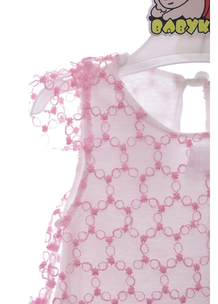 Розовое платье летнее трикотажное с розовым бантиком 74 см (38309) BABYKROHA (323469458)
