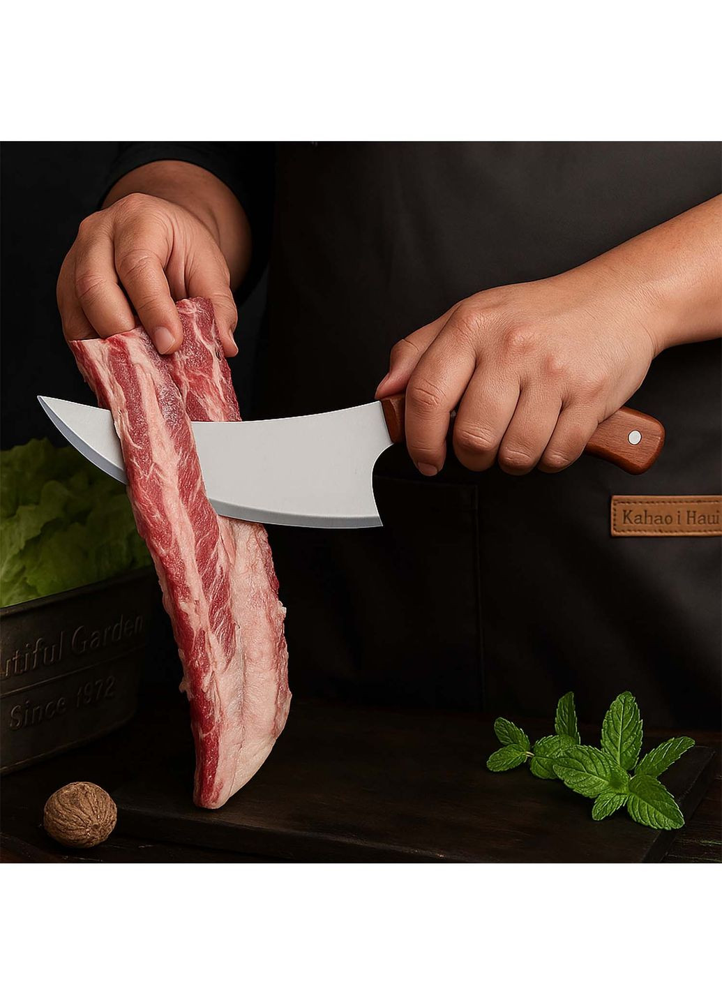 Обвалочный нож для мяса Satori из нержавеющей стали с деревянной рукояткой 26.5 см Kitchen Master (360801507)