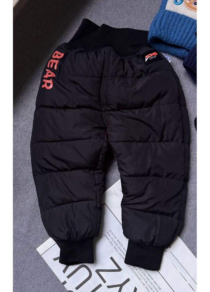 Утеплені штани Bear чорні 10179 No Brand (308790706)