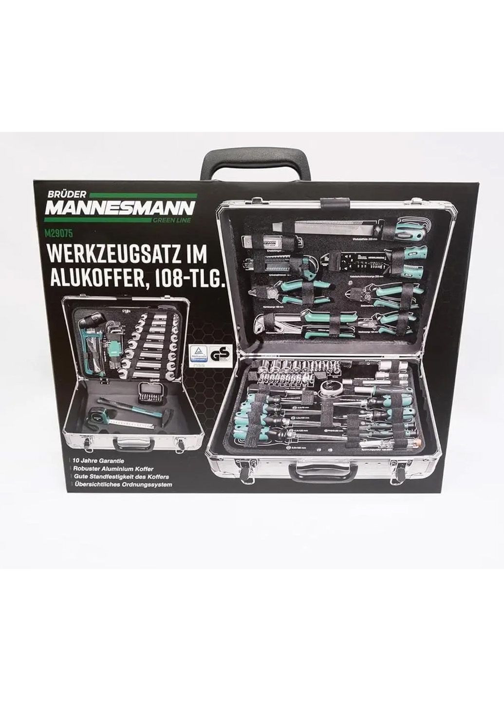 Великий набір інструментів для дому у валізі Mannesmann 108 шт. Якісний набір ключів для авто, у подарунок No Brand M29075SHE (345707501)