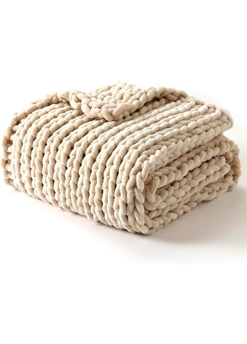 Утяжеленный плед из синели грубой вязки 150x200 см, 3,18 кг. Supretto (318019910)