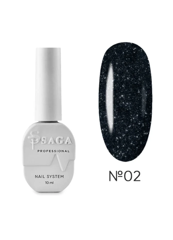 Гель-лак Professional Fiery Gel №02 світловідбивний 9 мл Saga (387878464)