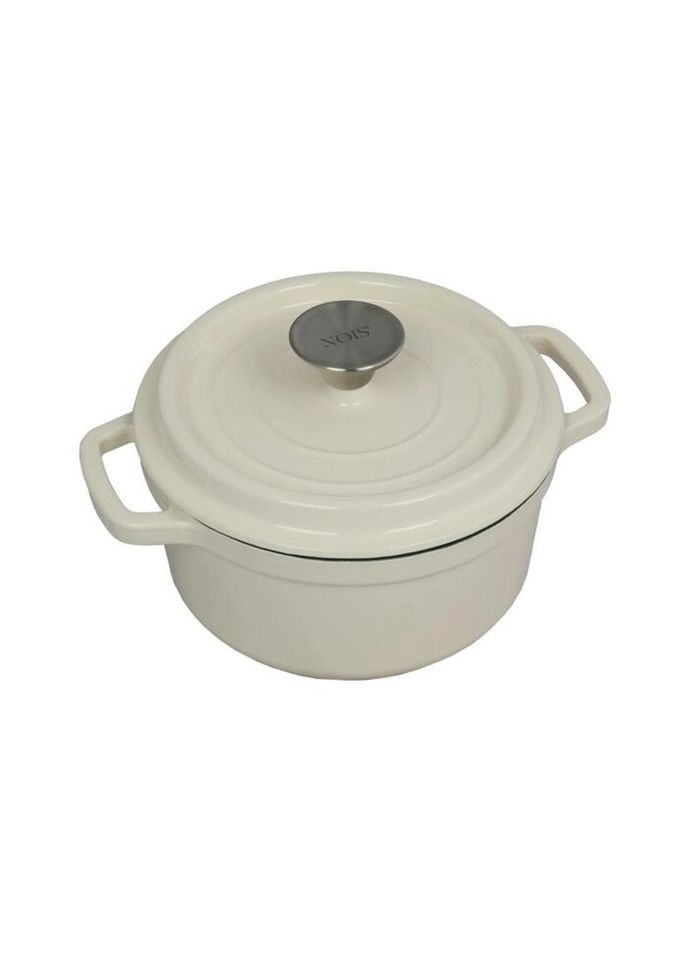 Кастрюля с крышкой круглая Tierra cream 830041 20 см кремовая NOIS (335972159)