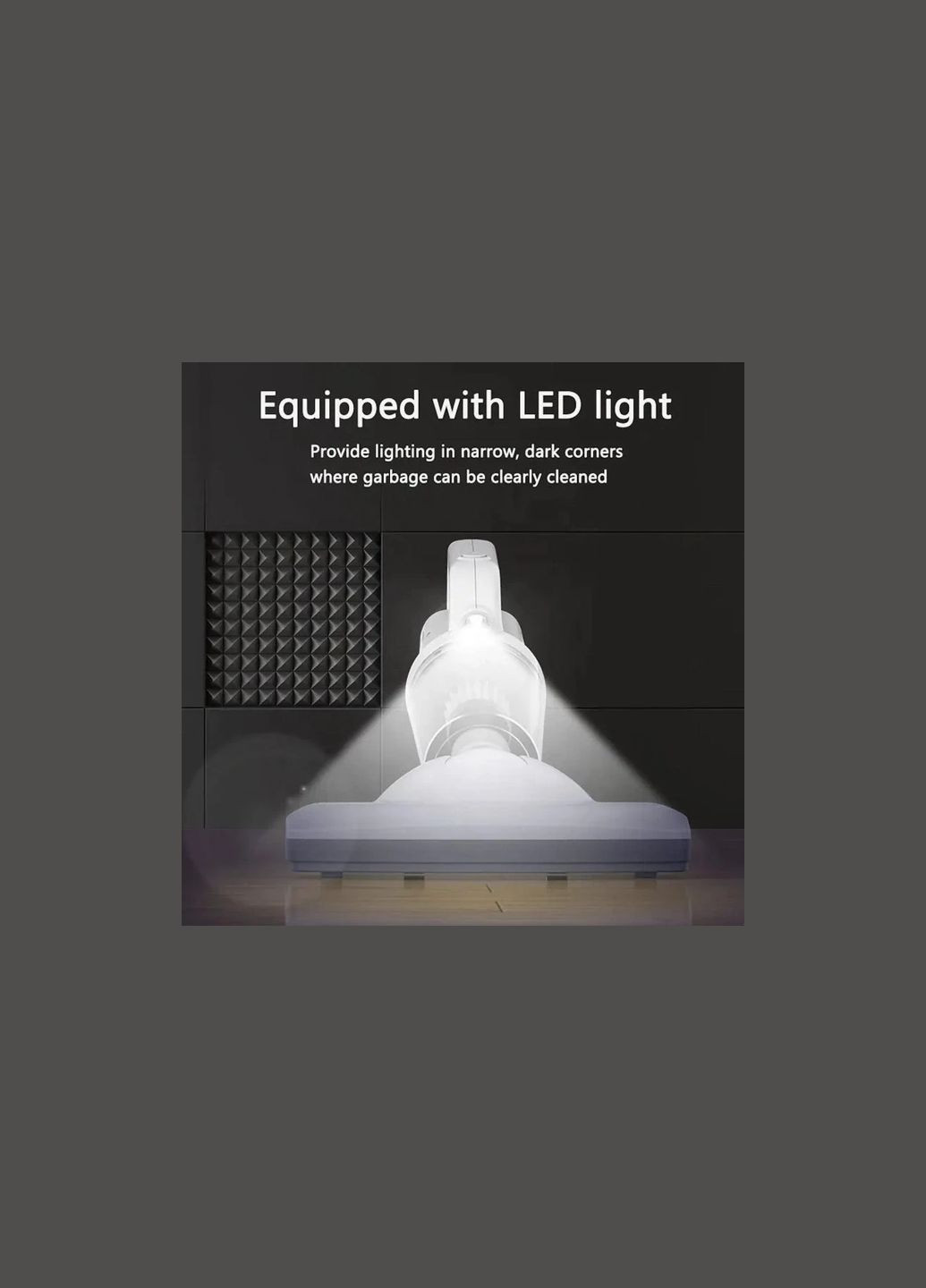 Ручний бездротовий пилосос 2в1 Home Cleaner 3 для дому з підсвічуванням, 170W, Білий (GK489) Grikey (303727191)