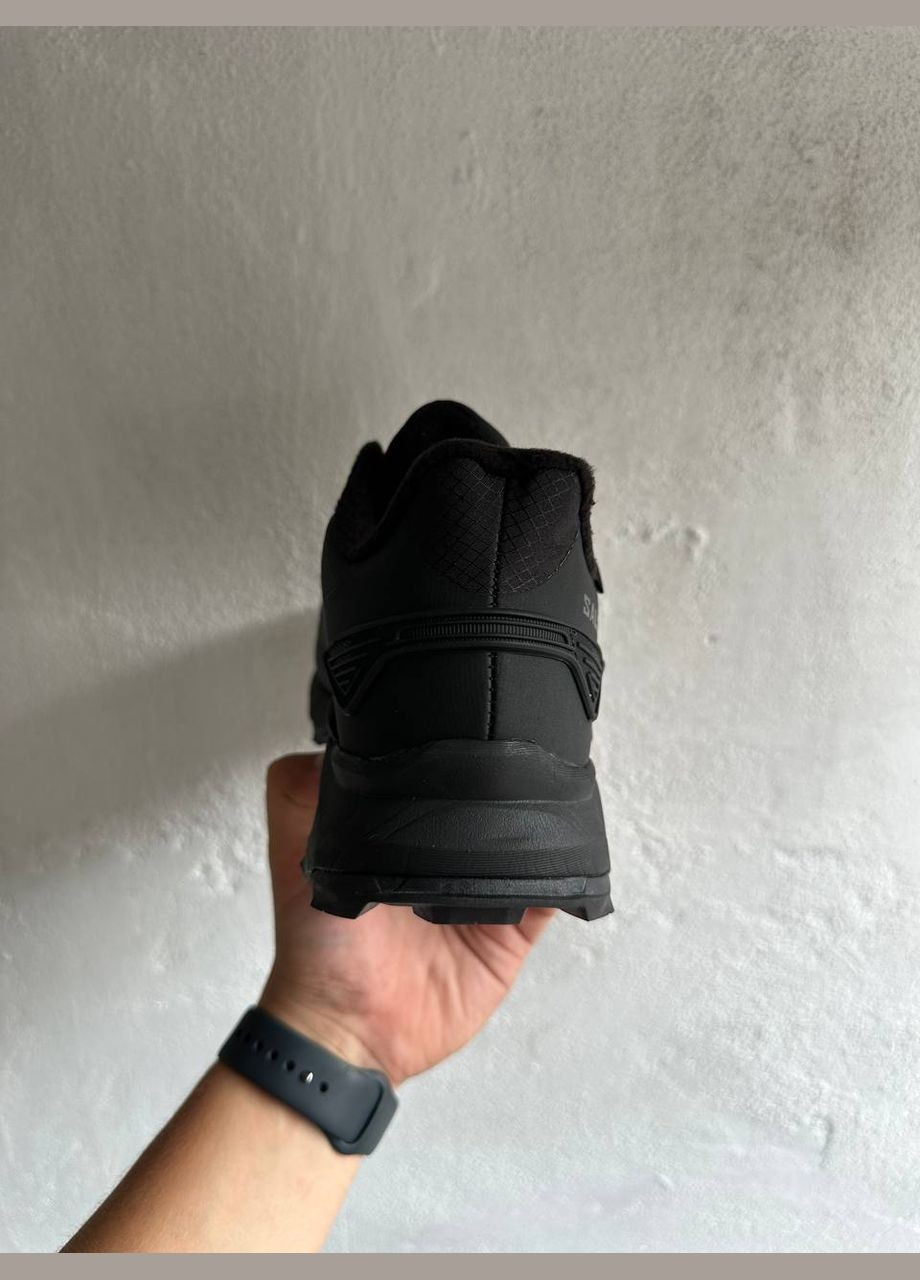 Чорні Зимовий кросівки зимові чоловічі salomon supercross 4 winter black fleece | саломон суперкрос 4 чорні з флісом No Brand