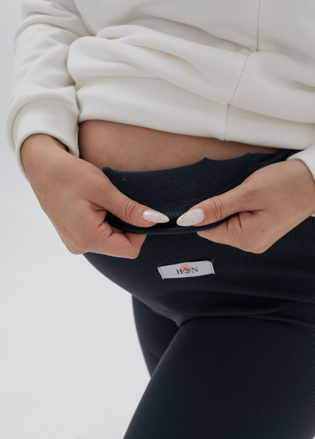 Утеплені лосини в рубчик для вагітних HN (305613385)