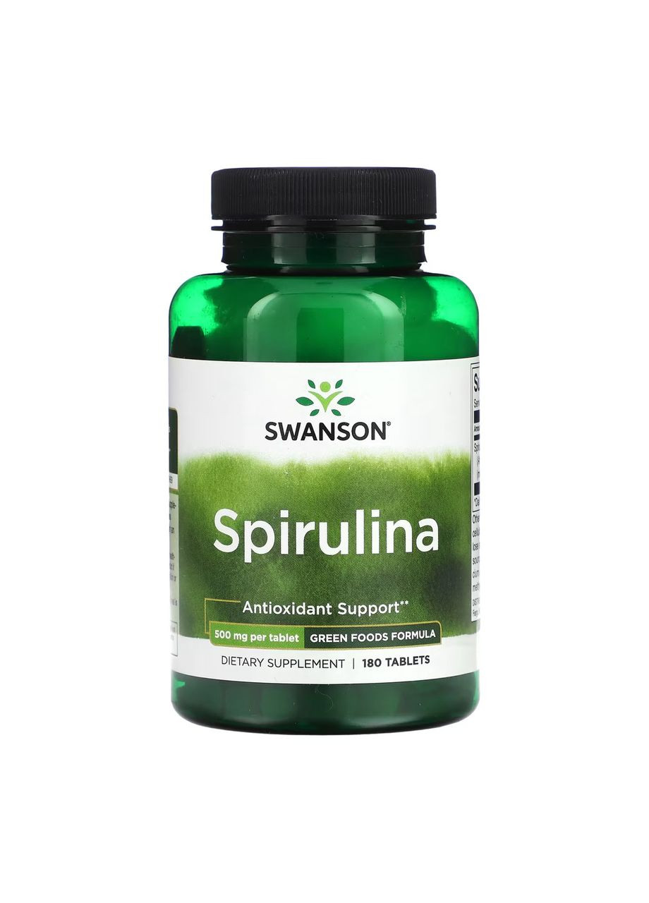 Spirulina 500mg - 180 tabs Swanson (371260535)