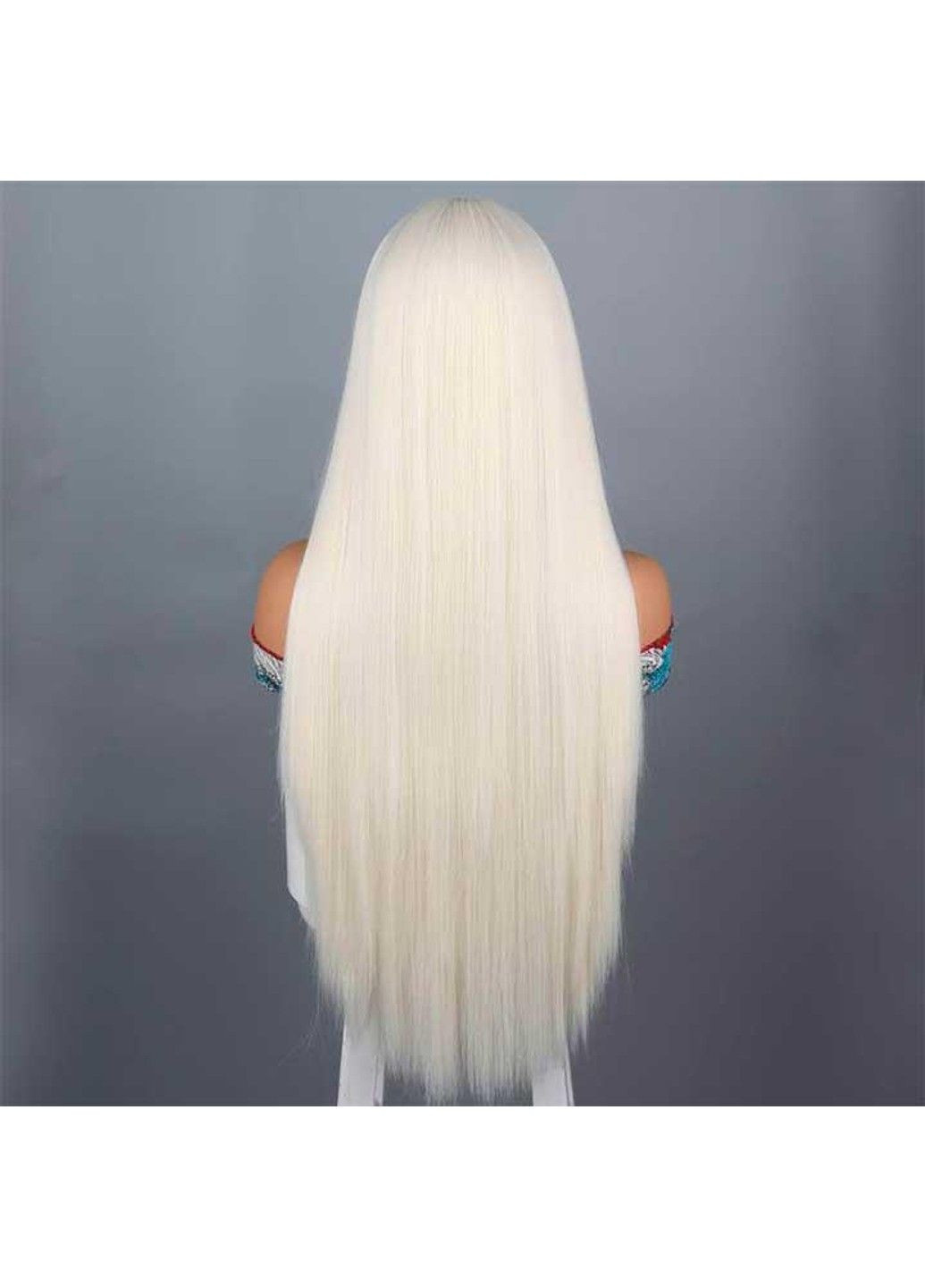 Рівна аніме перука з довгим чубчиком "Супер блонд" - 70см No Brand (288538466)