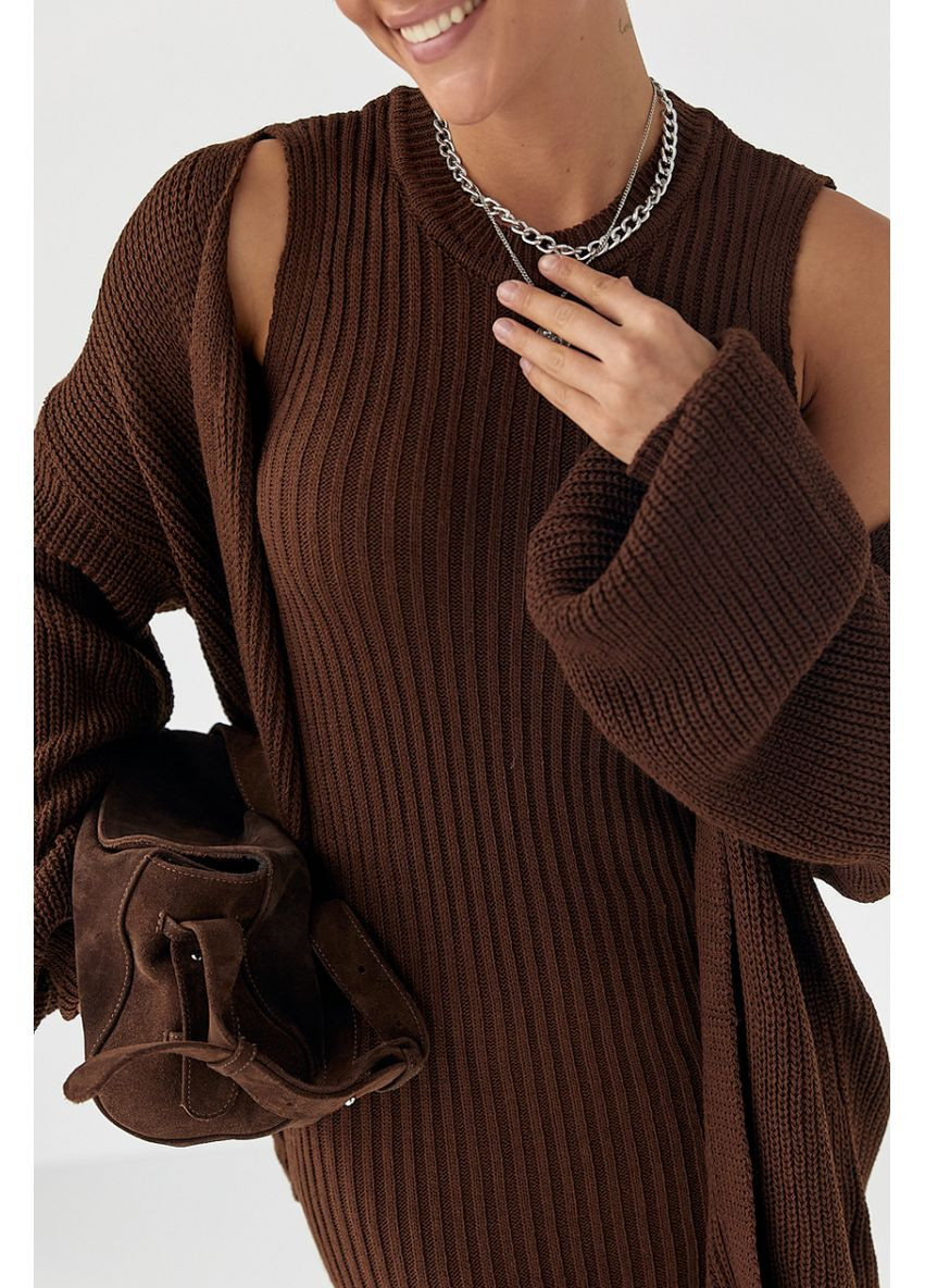 В'язаний костюм з сукнею та кардиганом Lurex Костюм-двойка (370377293)