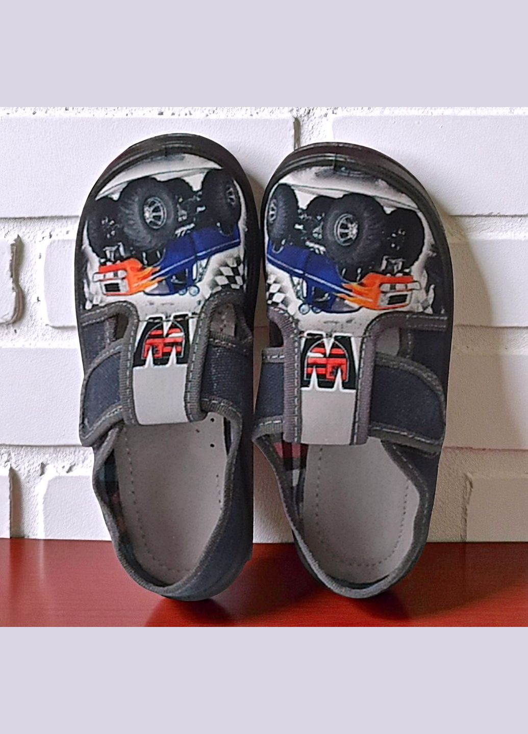 Серые ортопедические тапочки на липучке для мальчика сменная обувь в садик сменка валди Waldi