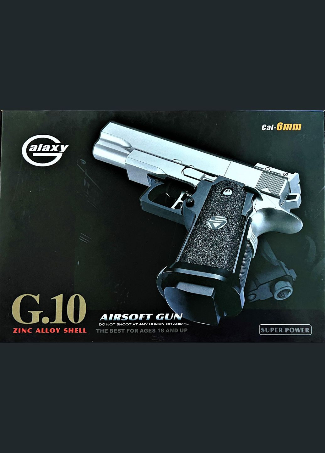 G10 Страйкбольный пружинный пистолет модели COLT1911PD черный Huada Toys (330017288)