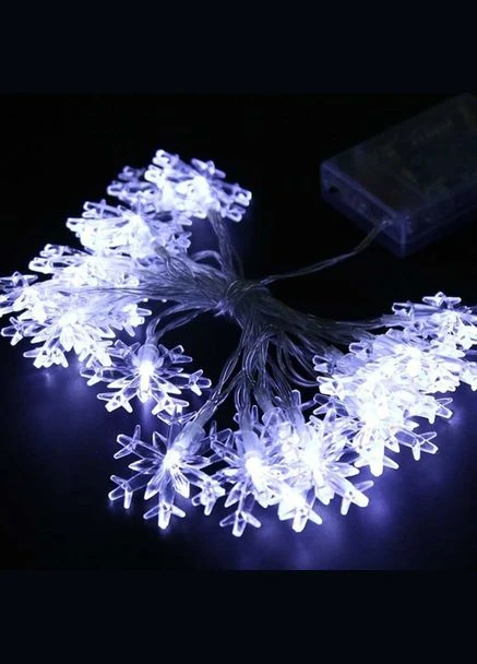 Гирлянда светодиодная "Snowflakes" 3м белая 20led (2AA+USB) Home (307426128)