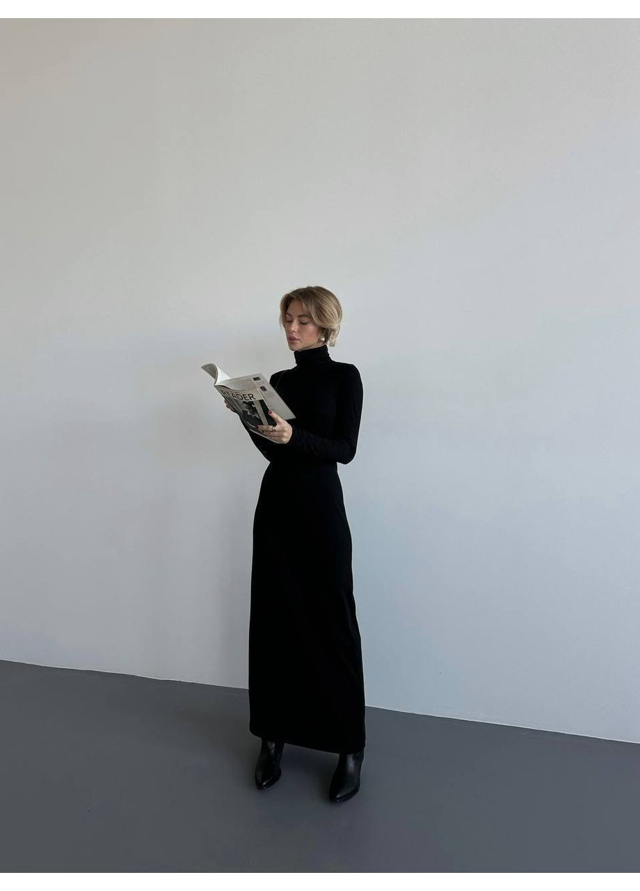 Черное платье Garna однотонное