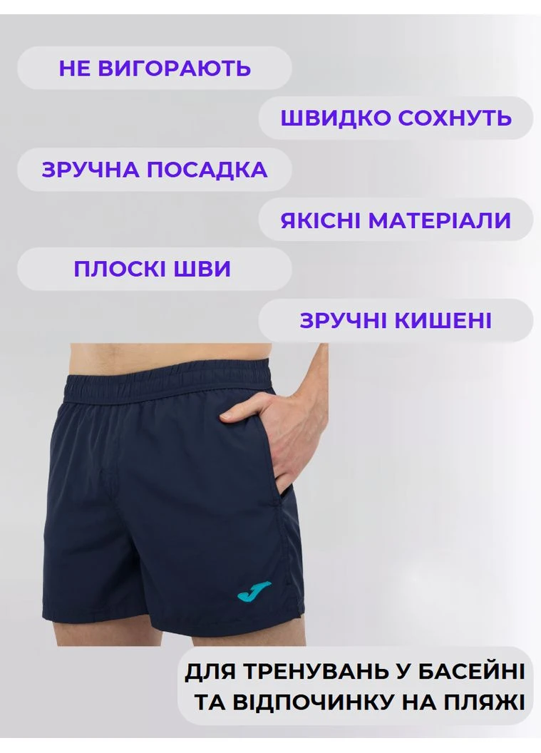 Шорти для плавання чоловічі пляжні шорти Joma BEACH SHORTS 101206-331 (поліестер, розмір, ) planeta-sport (352775129)