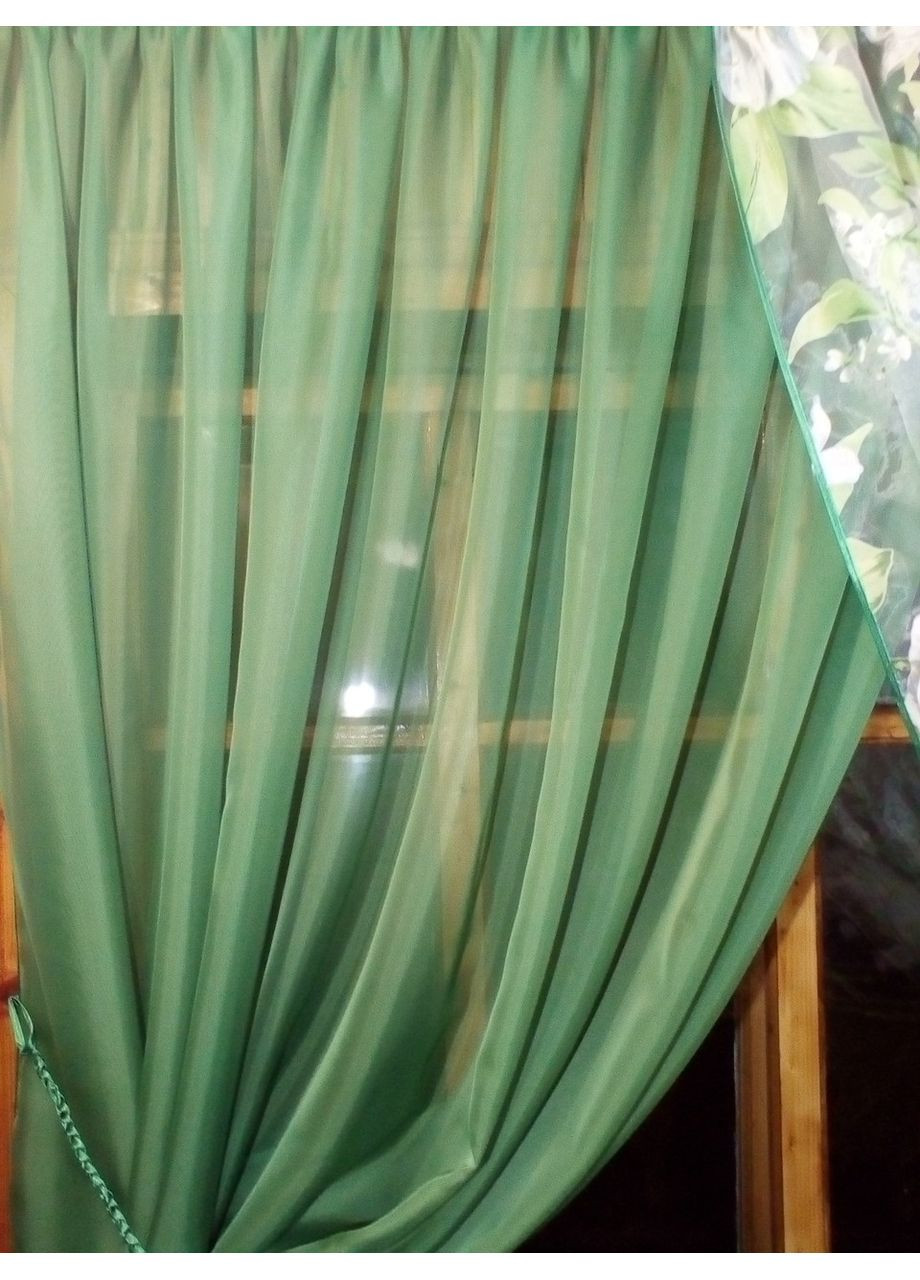 Фіранка кухонна коротка готова Вероніка лісова яблуневий цвіт No Brand (372133842)